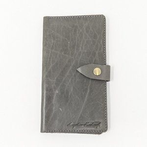 Grey Leather Wallet from Mongolia